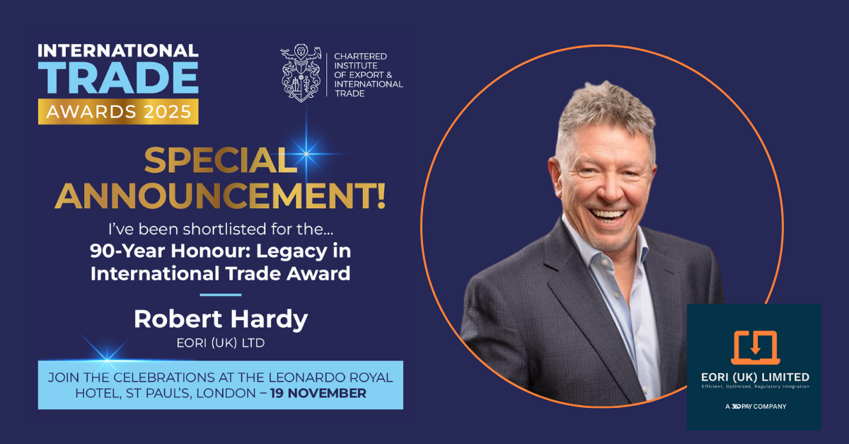 Rob Hardy Shortlisted for Prestigious 2025 International Trade Awards